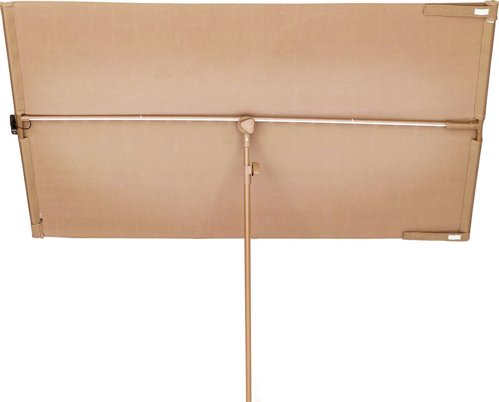 Blumfeldt Sonnenschirm für Balkon Rechteckig, Sonnenschirm mit LED Beleuchtung, Wasserdicht & UV-Schutz, Balkon Sonnenschirm für Terrasse & Garte...