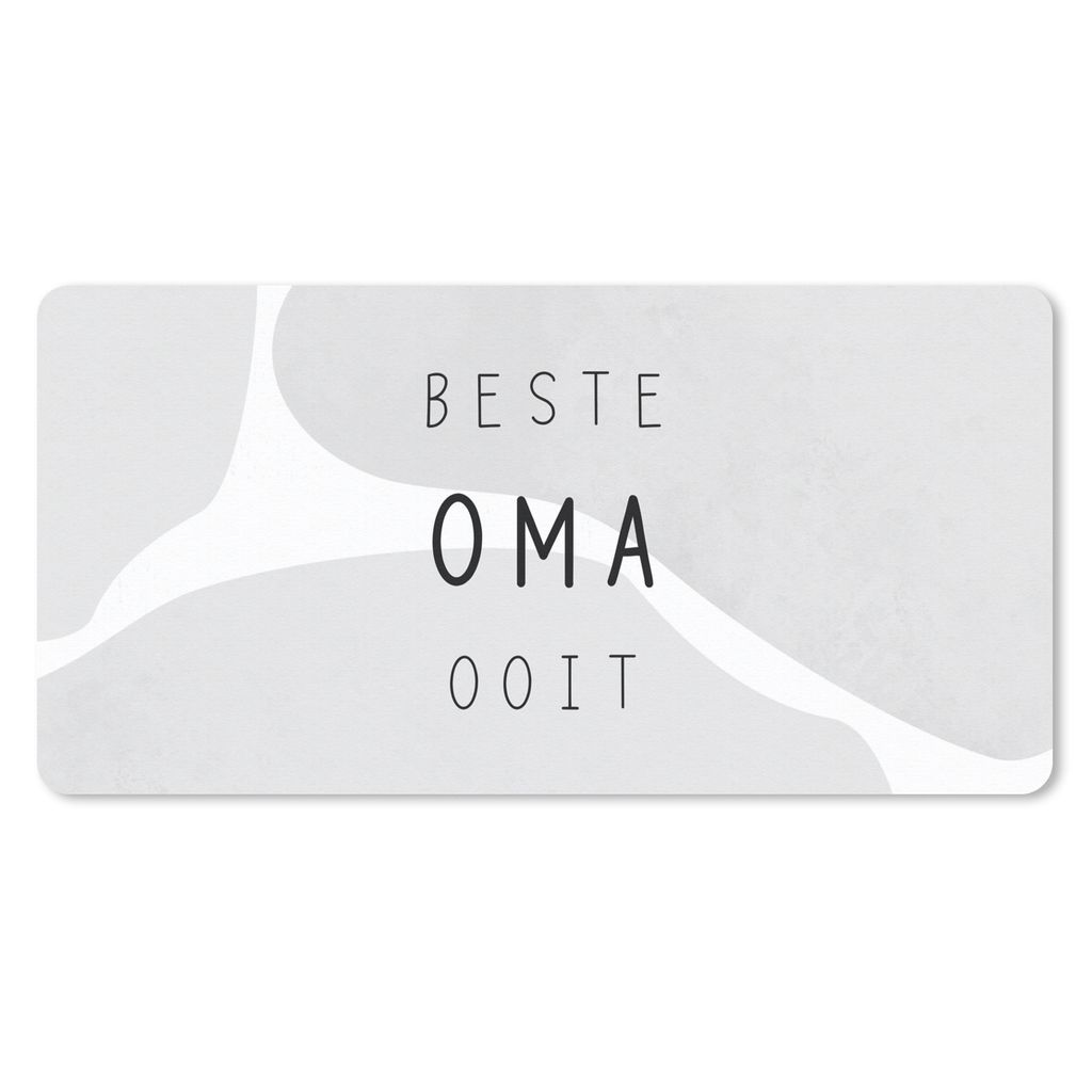 MuchoWow Mauspad Mousepad Sprichwörter - Zitate Beste Oma aller Zeiten - Muttertag - Oma - Liebe Oma - schwarz-weiß 60x30 cm - Mousepads - Maus...