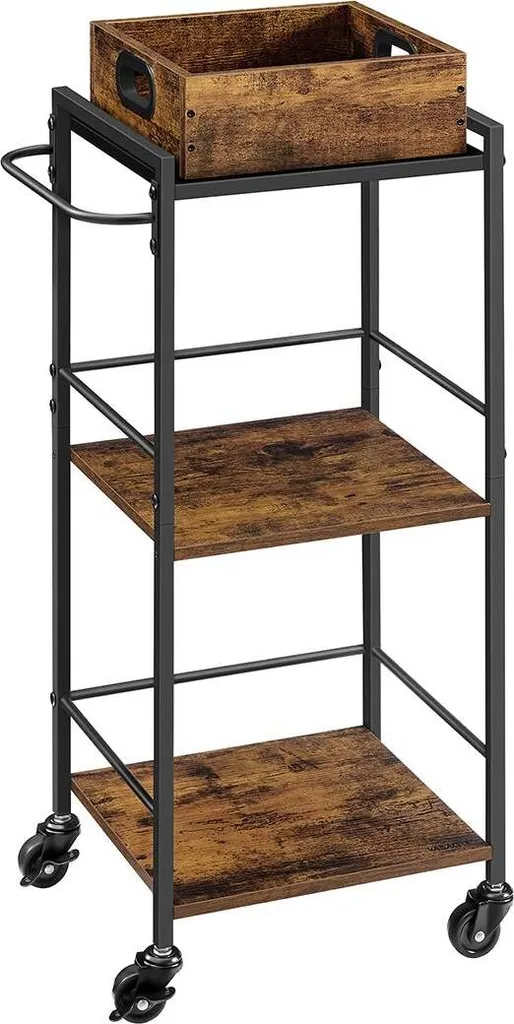 Chariot de bar compact et robuste 30 kg de charge avec roulettes Rootz