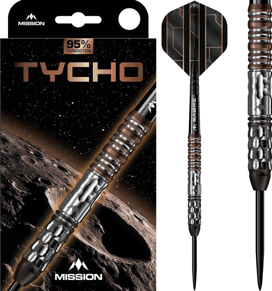 Mission Tycho Steeldarts | 95% Tungsten | 26g | Grip-Level 3