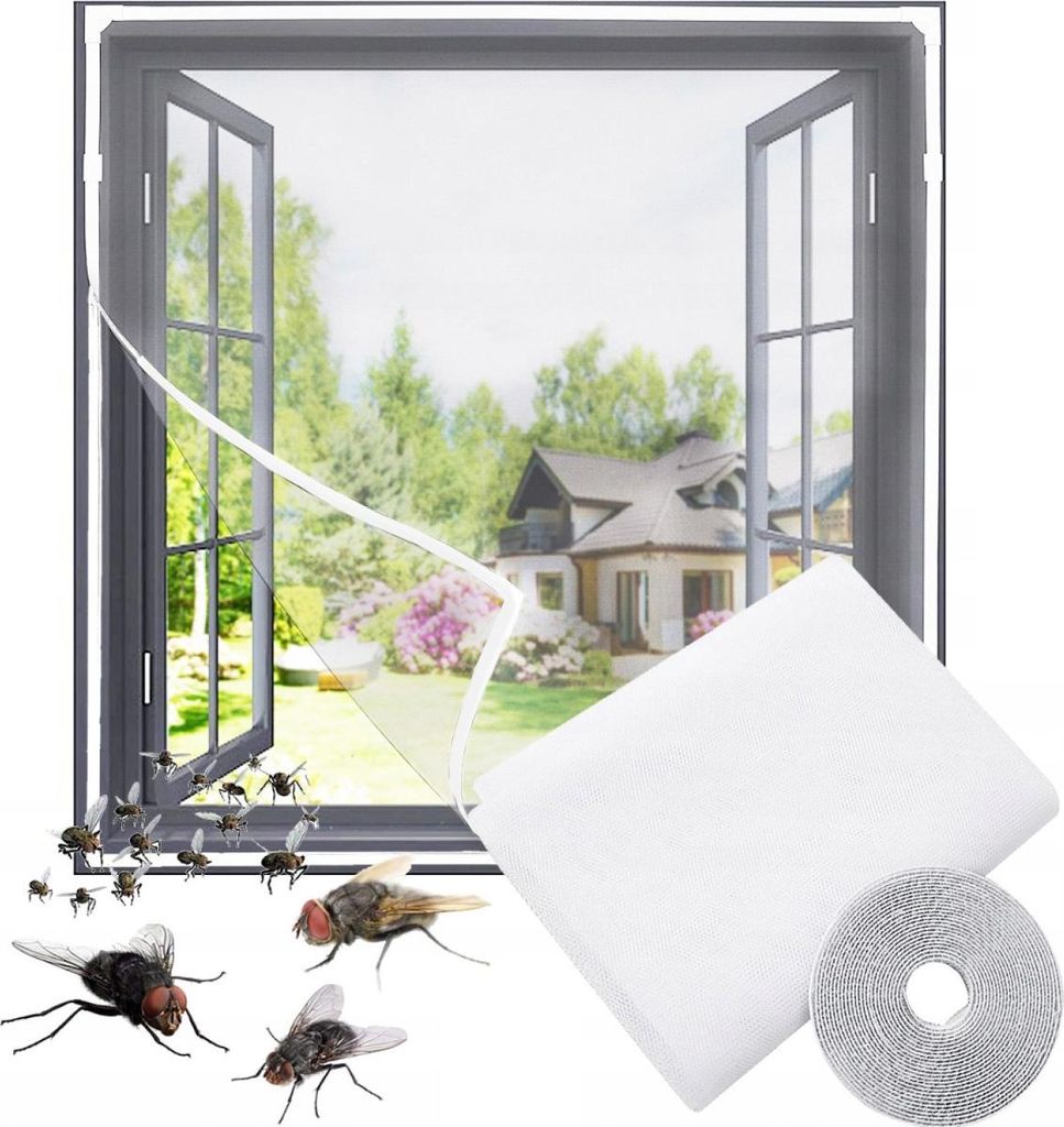 Zanzariera finestra 150X180 + Rpe bianco antizanzare Immagine del prodotto 