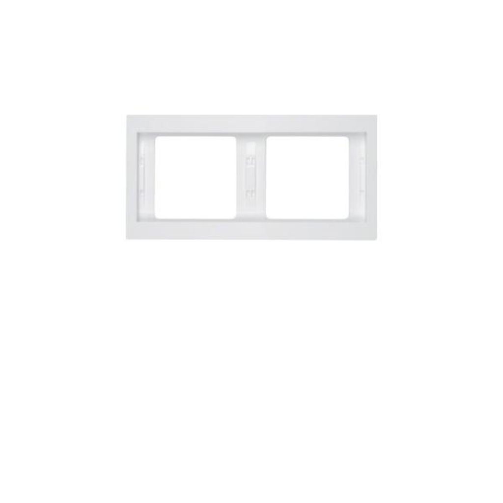 BERKER 2-fach Steckdosenrahmen weiß 15,8 x 8,1 cm