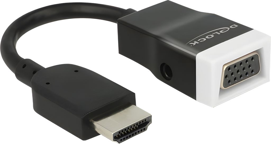 DELOCK HDMI Adapter A -> D-Sub15 St/Bu screwless +Audio +Kab