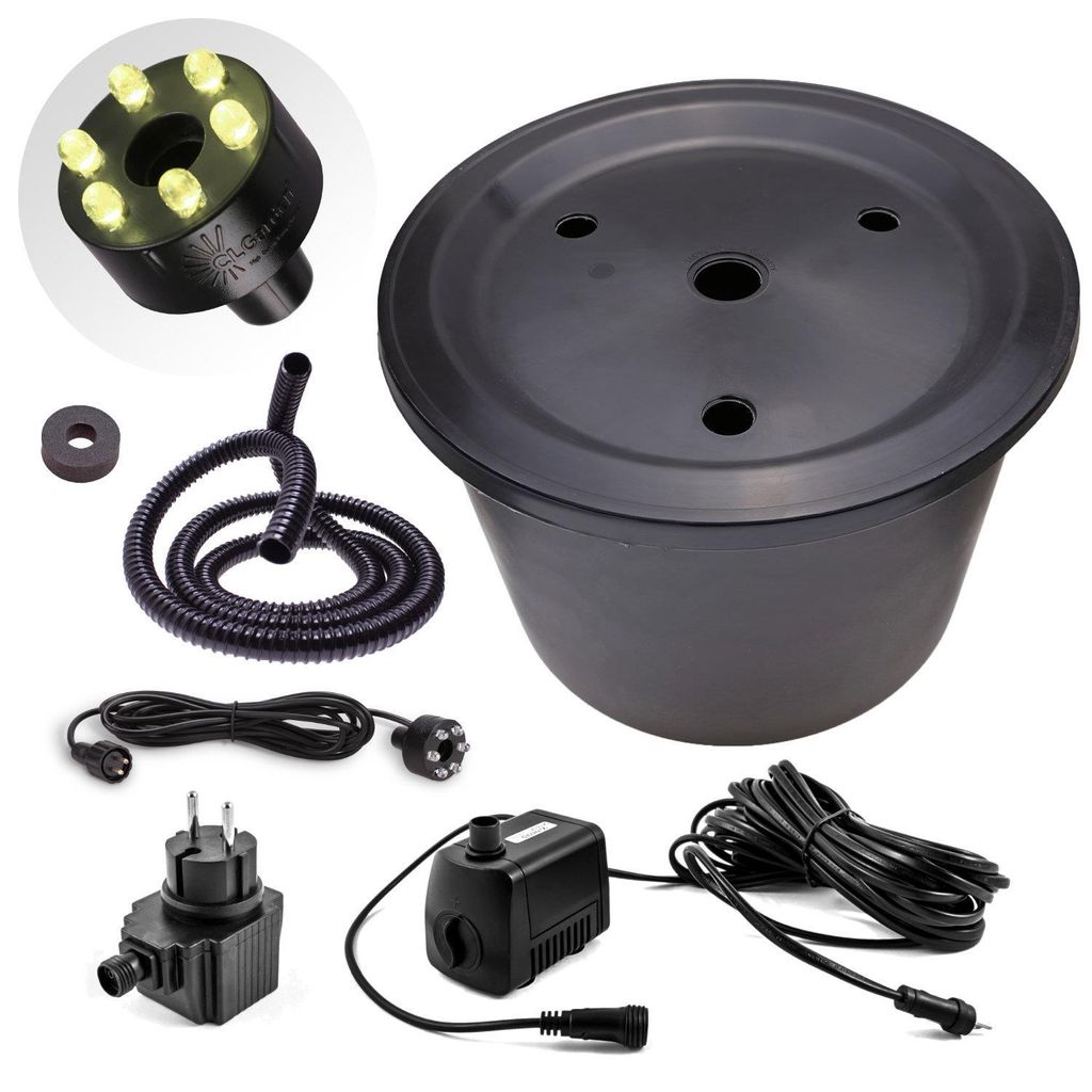 CLGarden Springbrunnenpumpe Set mit kleinem 30l Becken Produktbild 