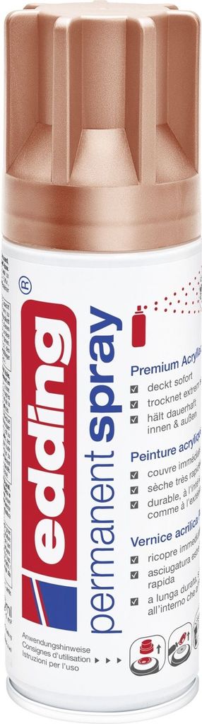 Acryl-Farblack Permanentspray kupfer 200ml Packung mit 6 Stück