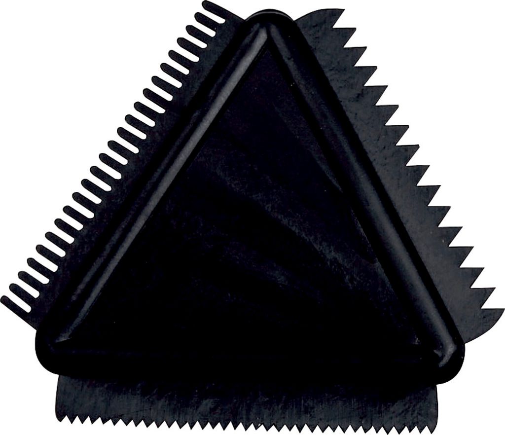 Strukturierter Gummikamm von Creativ Company, Größe 9 cm, schwarz, 1 Stück