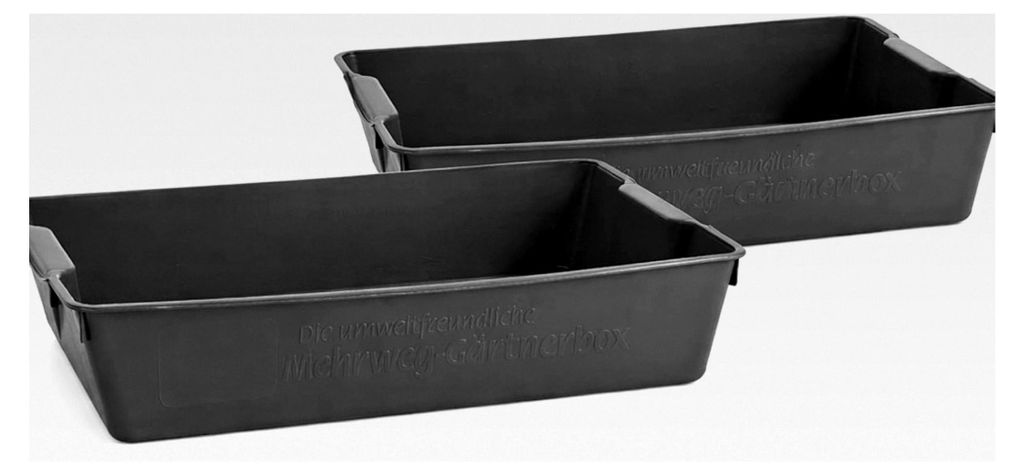 Kunststoffwanne 58x32x11 cm vielseitig einsetzbar lebensmittelecht – ideal als Kotwanne, Pflanzwanne oder Ölauffangwanne, anthrazit (2 Stück)