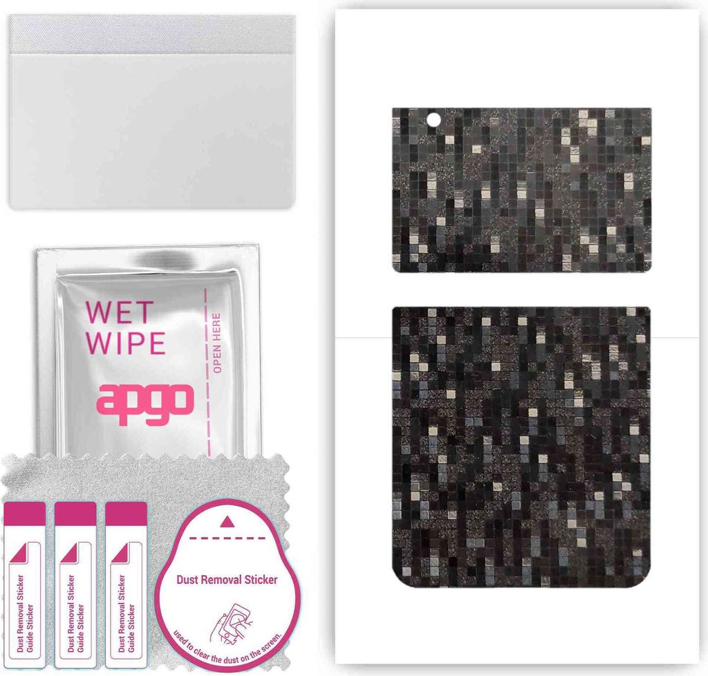 apgo Rückseite Schutzfolie, Skin, kompatibel mit Samsung W23 Flip, Hinten Displayschutzfolie aus Vinylfolie, kratzfest, einfache Montage - Carbon ...