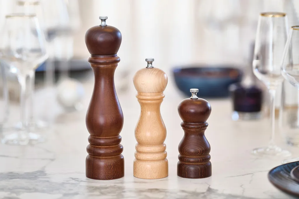 Macina Pepe BISETTI ROMA 19 cm in Legno di Noce | Meccanismo Acciaio