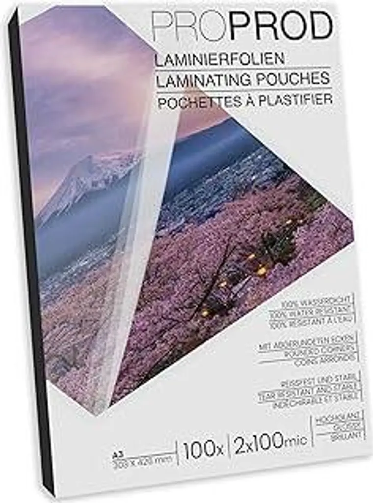 Pellicole Lucide A3 ProProd - 100 Micron per Plastificazione Cristallina