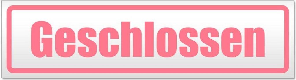 Kiwistar - Autoaufkleber - Hellrosa - 20 x 5,3 cm - Geschlossen - Hinweis Aufkleber Sticker für Auto, Kfz, Fahrrad, PKW, LKW