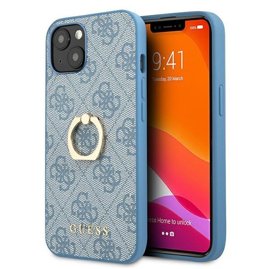 Guess 4G Ring Case - Case for iPhone 13 (Blue)