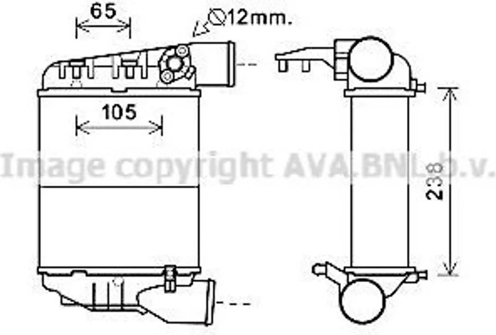 PRASCO AIA4369 Refroidisseur d'air 8E0145805N robuste pour Audi A4 8E