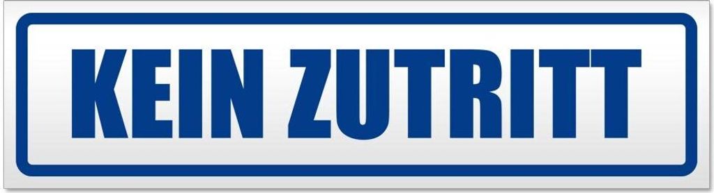 Kiwistar Kein Zutritt Magnetschild Schild magnetisch - 20cm Verkehrsblau - Magnetfolie für Auto PKW Kfz