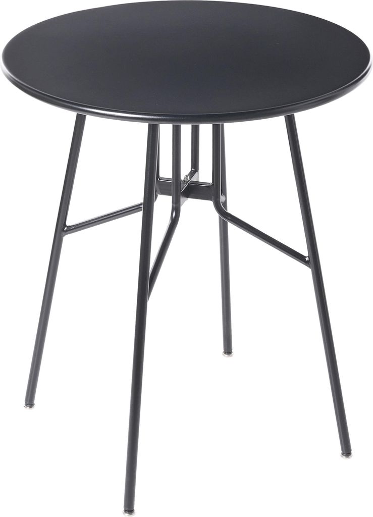 BELIANI Gartentisch schwarz Eisen rund ø 64 cm modernes Design