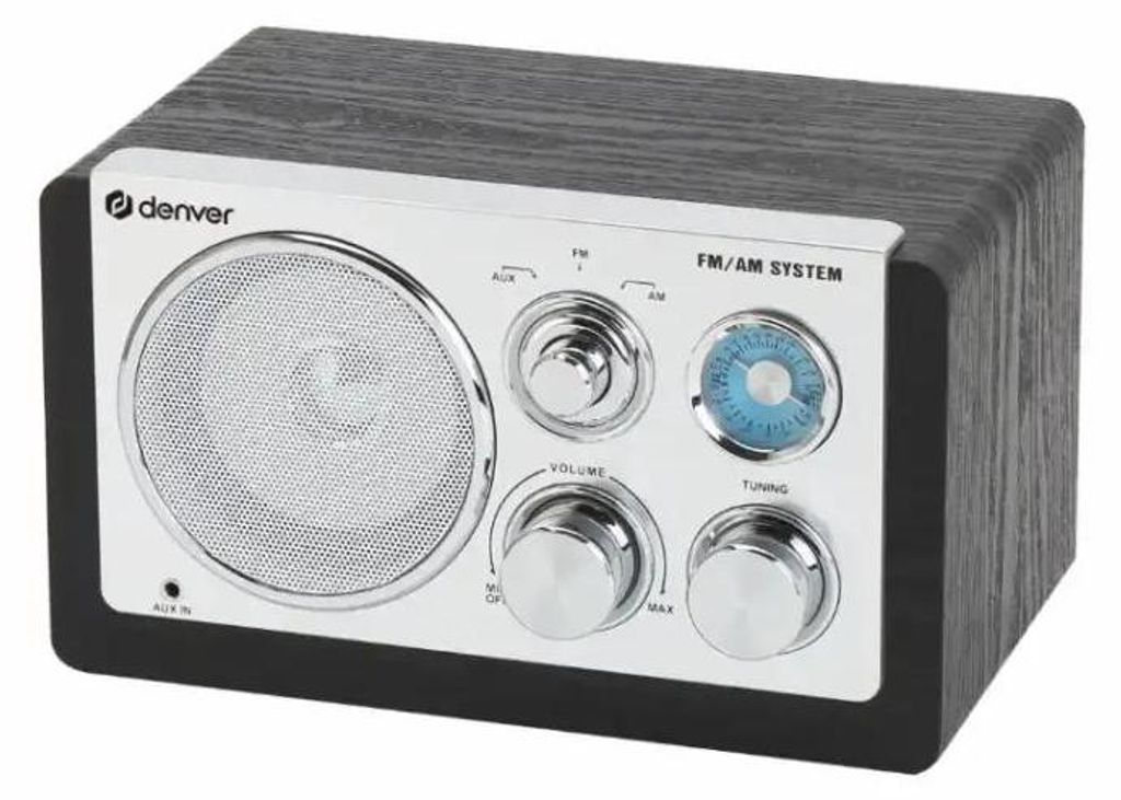 Radio analogique AM/FM Denver TR-63B avec entrée AUX NOIR Image du produit 
