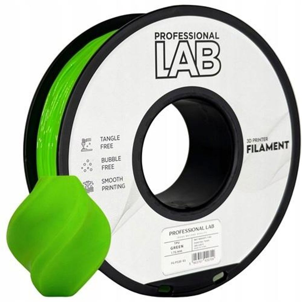 Filament TPU Green (zelený) Prof. Lab. 1,75 mm 1000 g 3D Obrázek produktu 