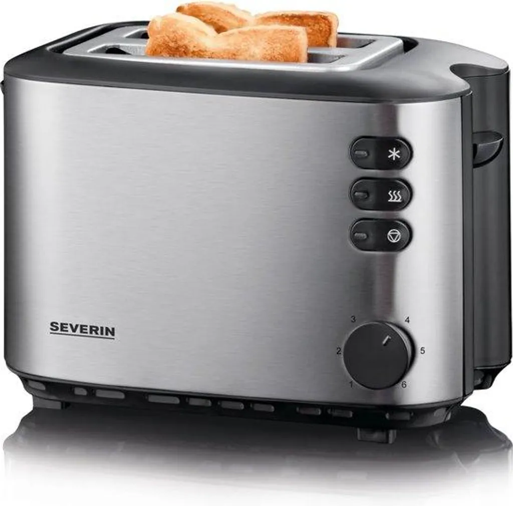 Grille-pain noir sans miettes : 2 fentes et 6 niveaux pour toast parfait