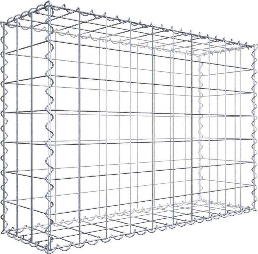 Gabione 100 cm x 70 cm x 30 cm (L x H x T), Maschenweite 10 cm x 10 cm, Spirale