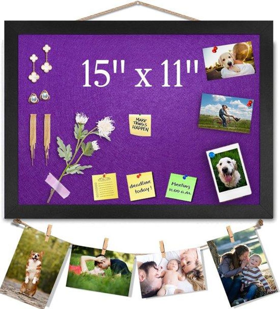 Kleines Pinnbrett 38x28cm Kork und Filz