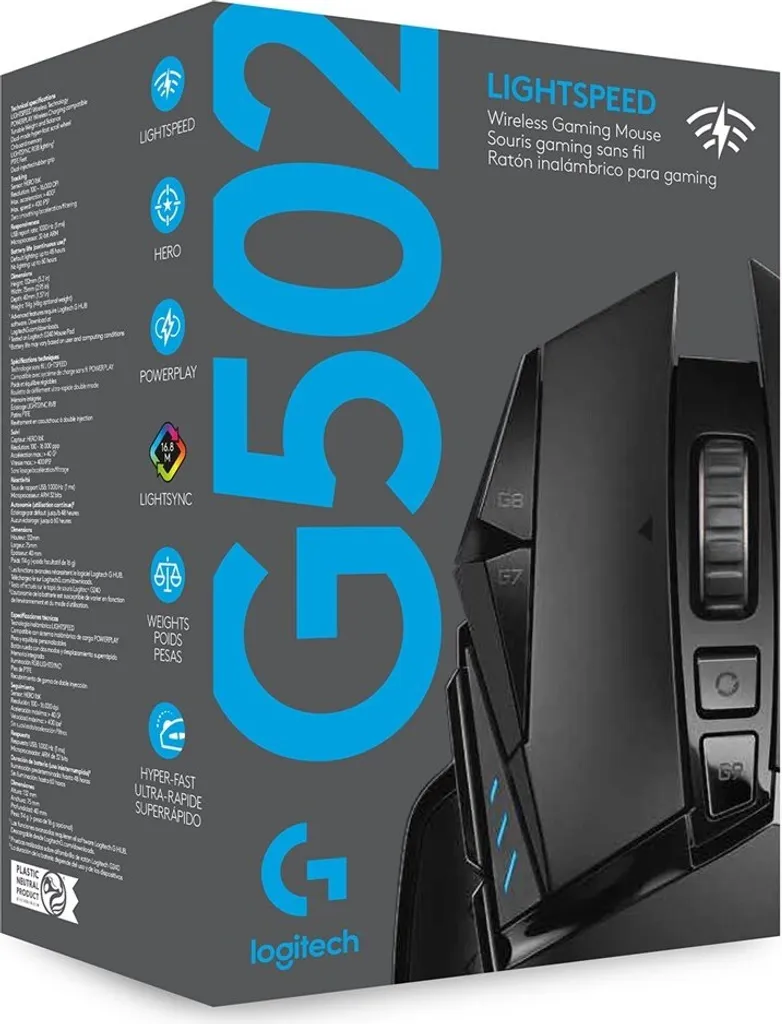 Logitech G502 LIGHTSPEED Souris Gamer : Finissez-en avec la latence fil