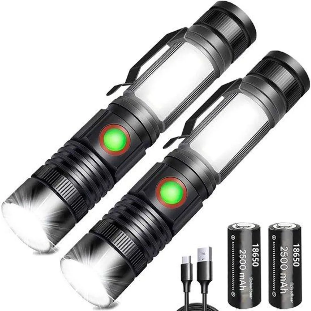 Solution d'éclairage mains libres lot de 2 lampes torches LED avec aimant