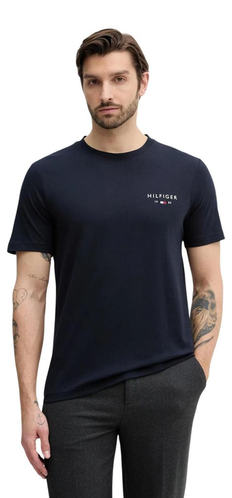 Tommy Hilfiger Jeans BRAND LOVE SMALL HIL Herren T-Shirt Blau : Größe - M Größe: M