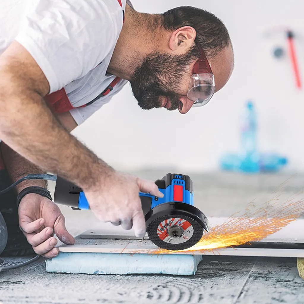 Meuleuse d'angle pour bricolage extérieur sans fil avec pack 2 batteries - 2