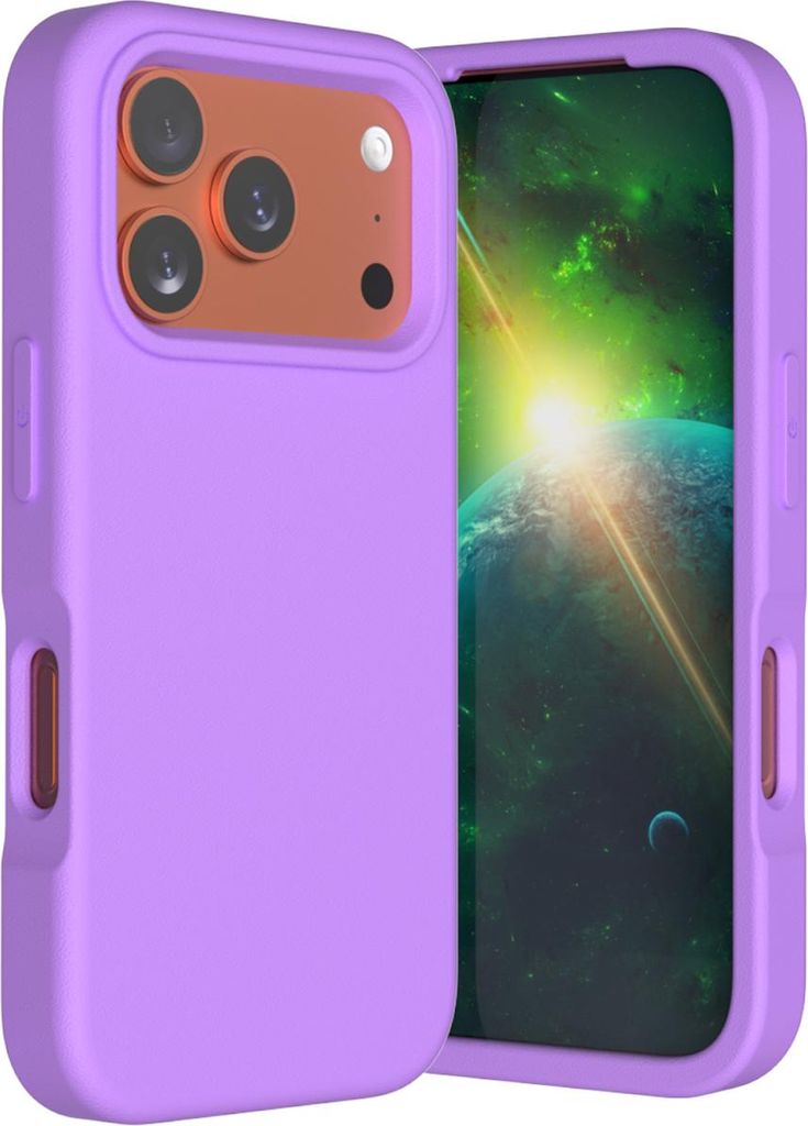 Weiche EVA Handyhülle für iPhone 17 Pro Max, Stoßfeste Schutzhülle, Leichte Anti-Fall Hülle Lila