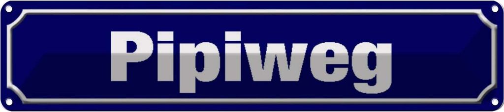 vianmo Blechschild 10x46 cm Pipiweg