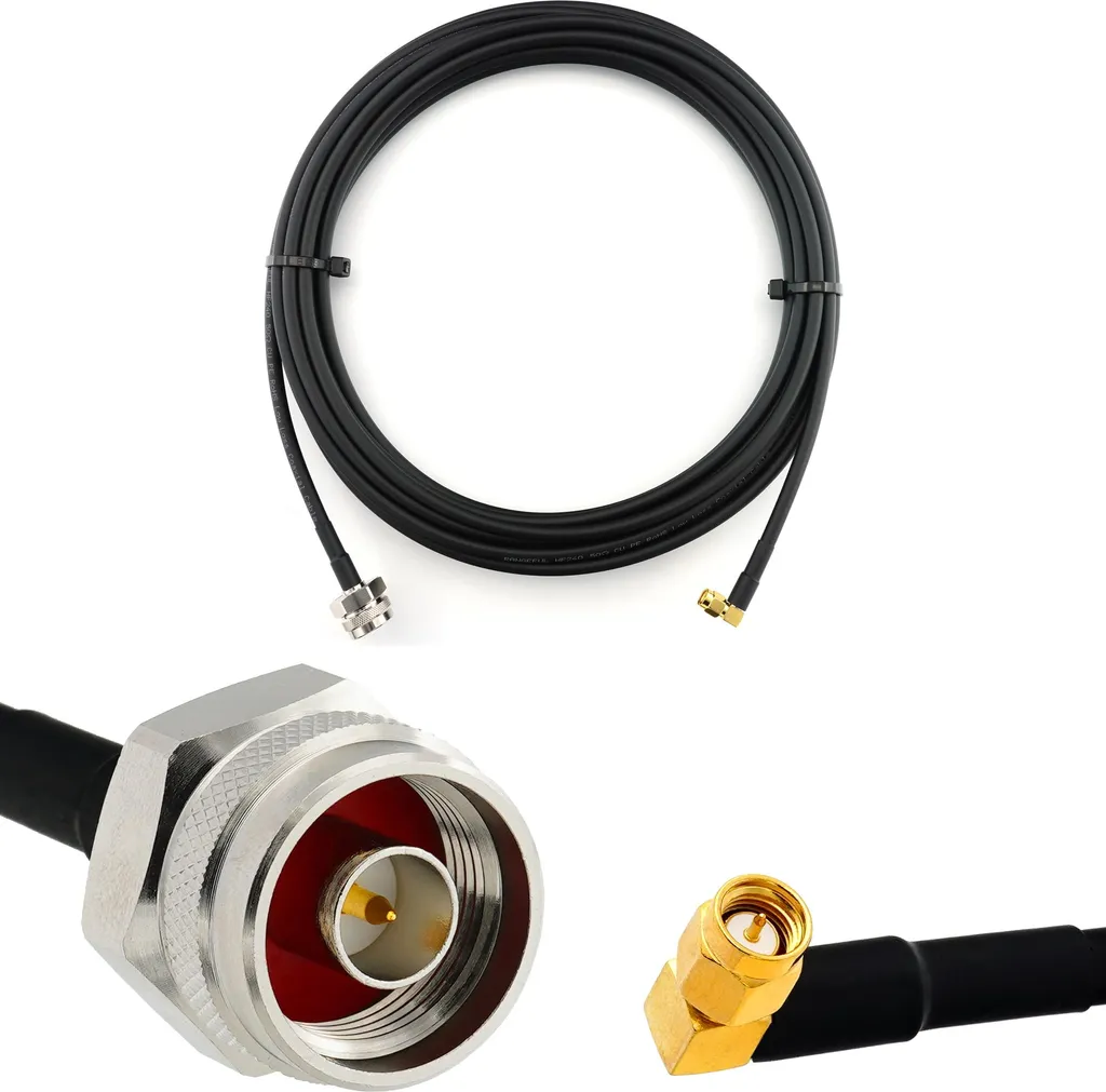 Cavo RF 15m HF-240 SMA-M 90° / N-M - Soluzione Low Loss per Wireless