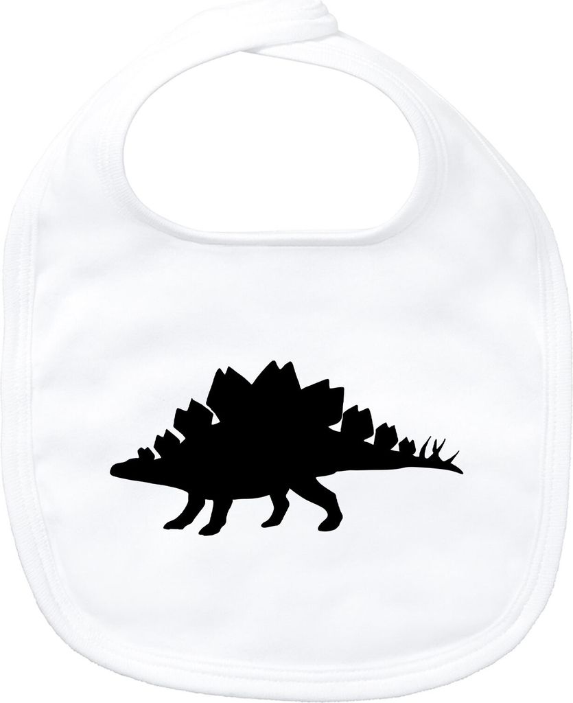 Huuraa Baby Lätzchen Stegosaurus Dinosaurier White Klettverschluss Baumwolle Latz Geschenkidee