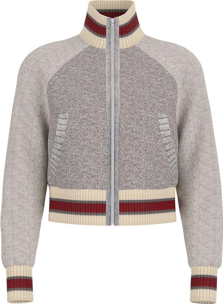 Guess Jeans Back Intarsia Car Pullover Grau M Damen Grau M
