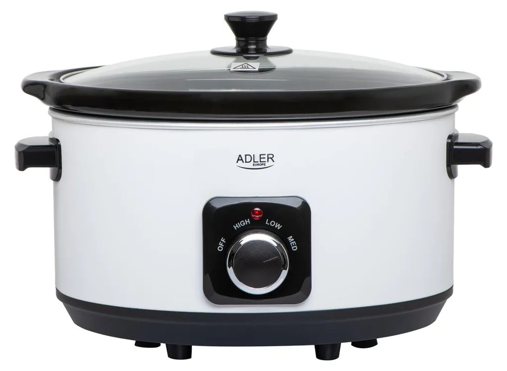 Mijoteuse Blanche Adler AD 6413W : Cuve Céramique et 5,8 Litres
