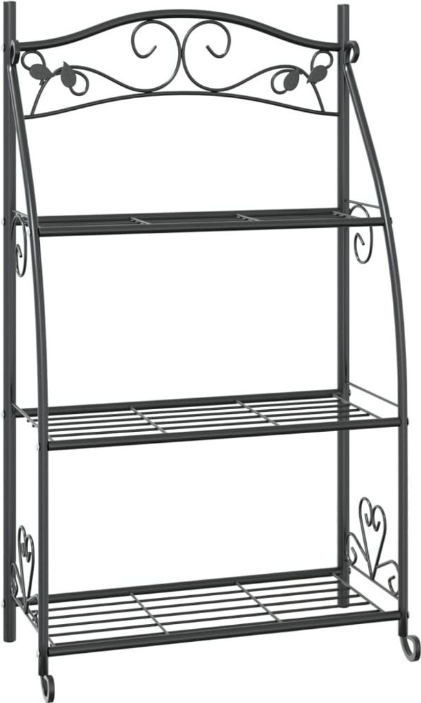 Blumenregal Schwarz 56x30x96 cm Stahl
