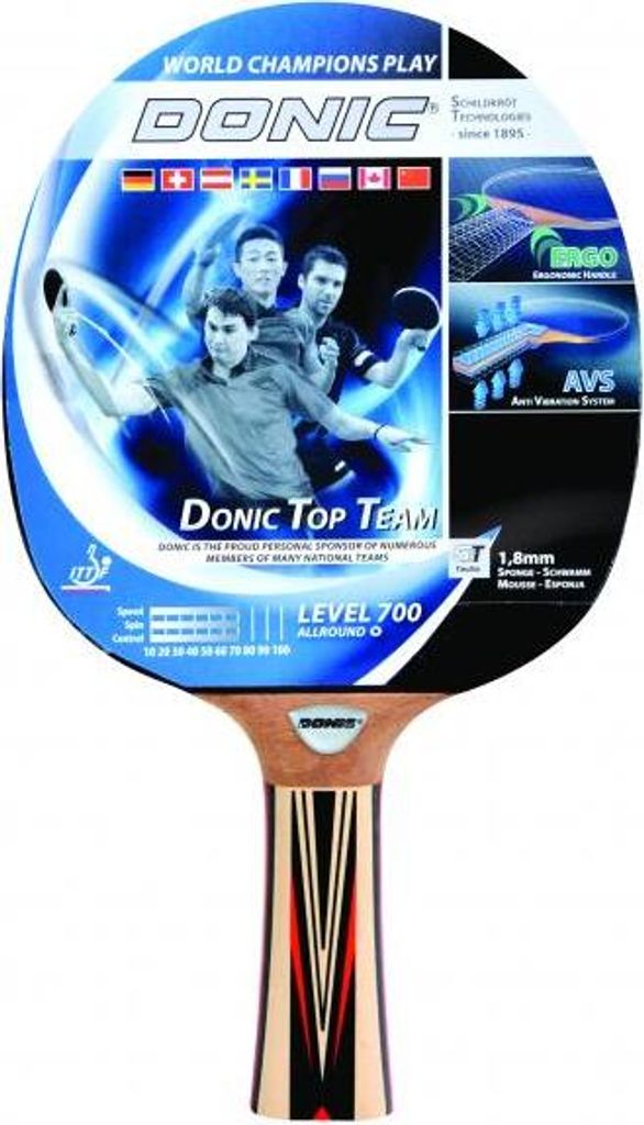Donic-Schildkröt Tischtennis-Schläger TOP TEAMS 700 AVS-Griff konkav