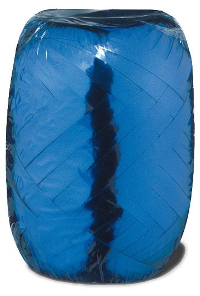 Geschenk und Ballonband Blau Metallic 5mm 20 Meter Produktbild 