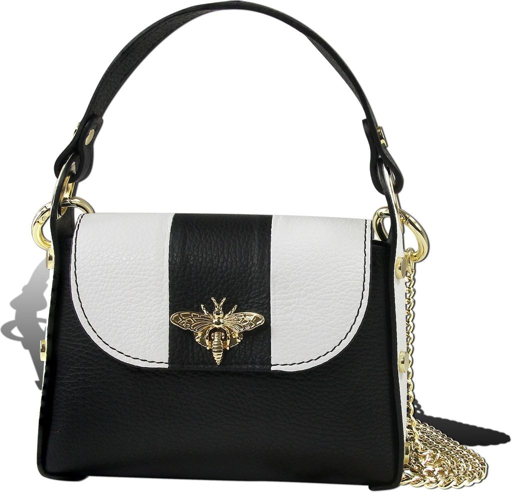 schwarz weiß Toscanto Tasche Leder D2OTT833USW