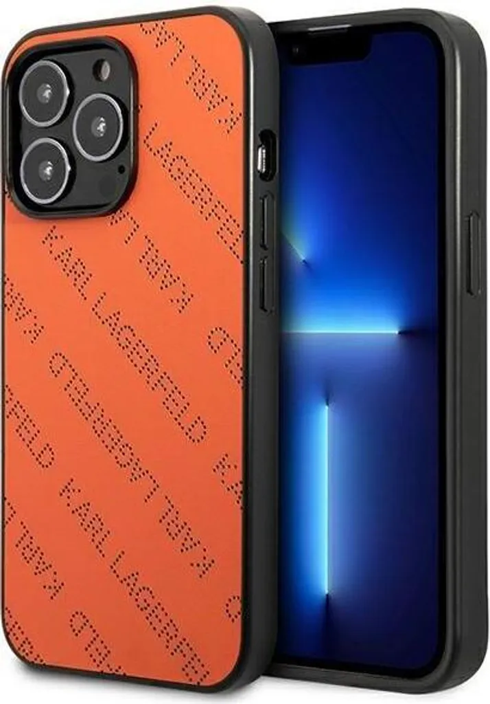 Cover iPhone 13 Pro Karl Lagerfeld Arancio Klhcp13Lptlo - Occasione!