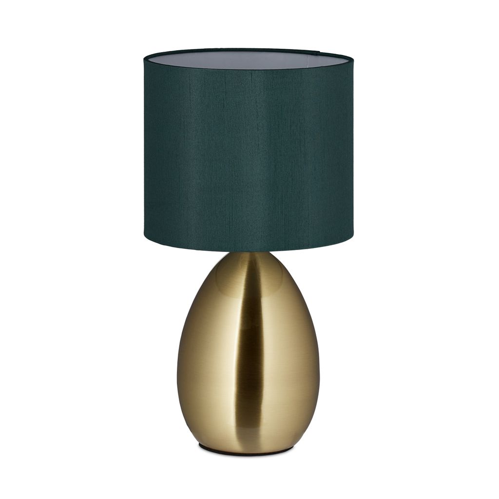 Relaxdays Nachttischlampe mit Touch, moderne Tischlampe, Produktbild 