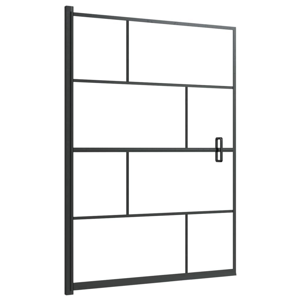 vidaXL Duschkabine ESG 100x140 cm Schwarz Produktbild 