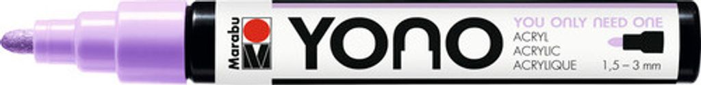 Marabu Acrylmarker YONO 1.5 - 3 mm, Lila, Mehrfarbig, 1,5 mm, 3 mm, Kanvas, Stoff, Metall, Kunststoff, Stein, Holz, Junge/Mädchen