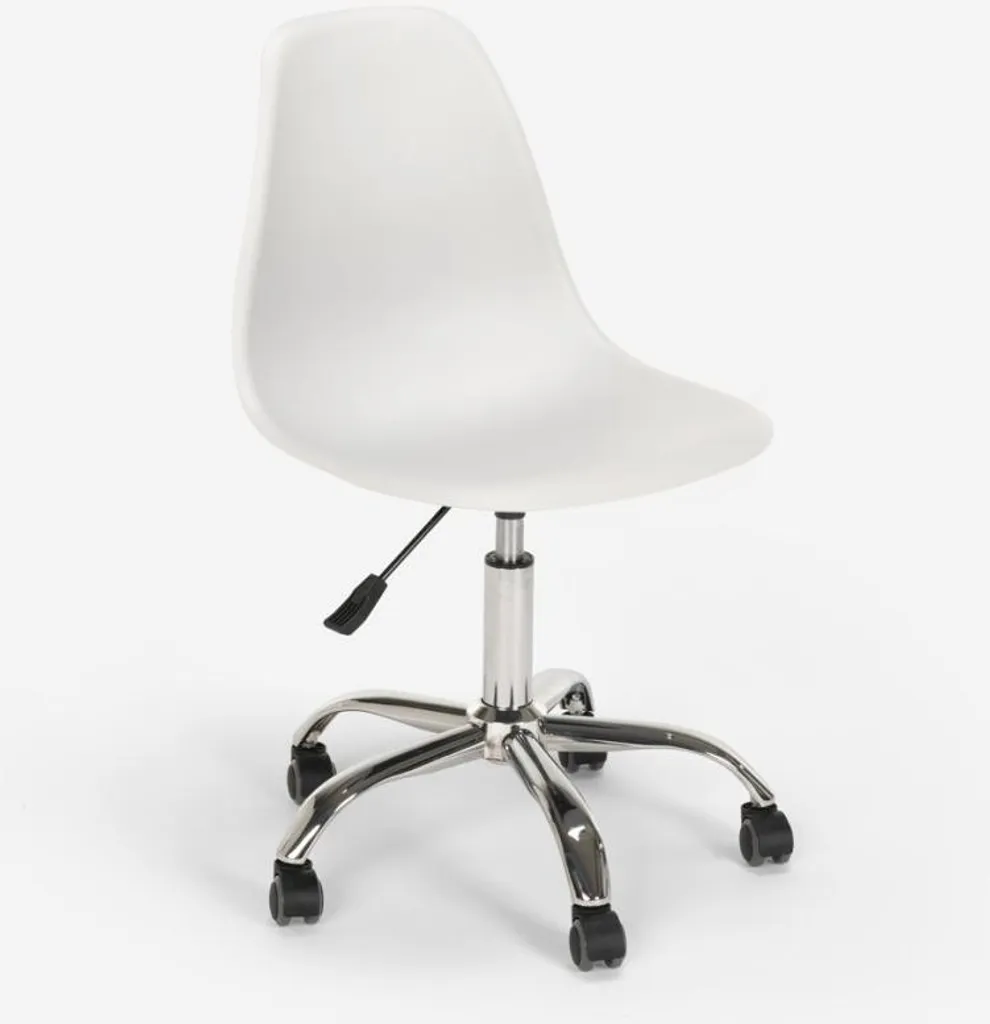 Chaise de bureau à roulettes réglable Design Bois pour Home Office