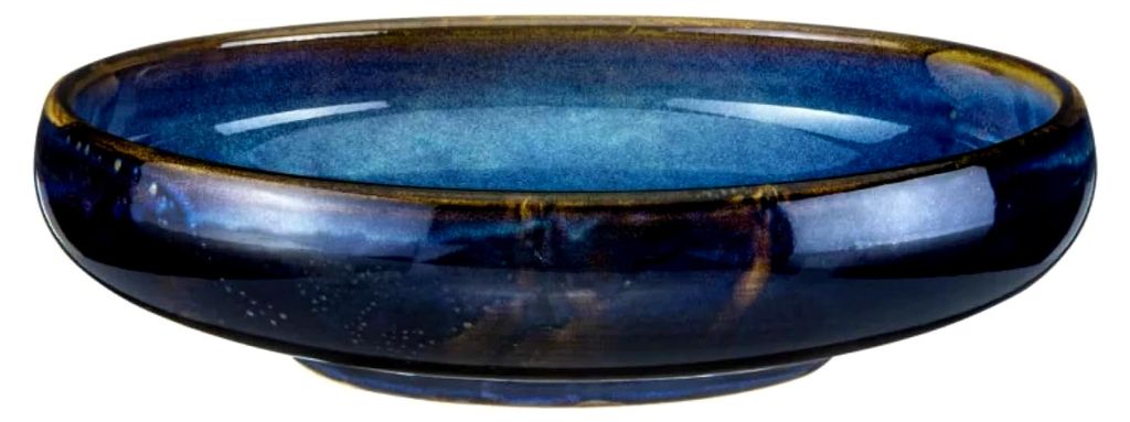 DEEP Blue Bowl Schüssel 24,5 cm Salatschüssel Dessertschalen Servierschale Müslischalen aus hochwertigem Porzellan