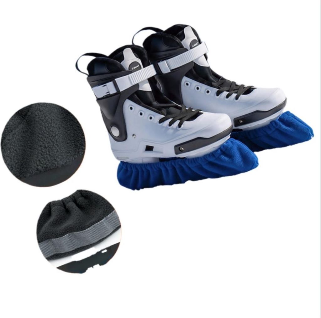 INF Fleece Eiskunstlauf Kufenschoner für Speed Skates, 2er-Pack Blau