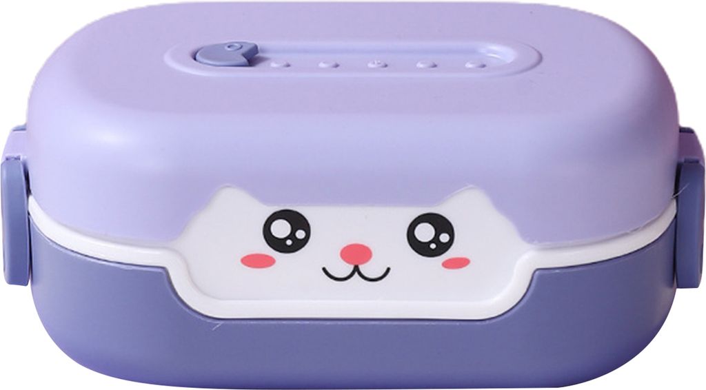 Lunchbox, langlebig, Cartoon-Design, Bento-Box, auslaufsicher, doppelschichtige Isolierung, Lebensmittelbehälter für Kinder und Erwachsene