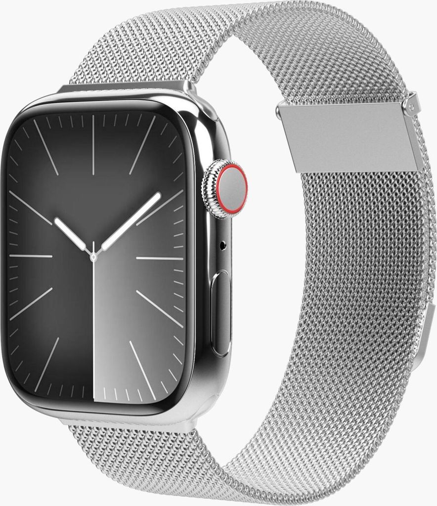 Watch Strap - Milanese Loop 2 - Armband für Apple Watch 44 / 45 / 46 / 49 mm, Silver Armband