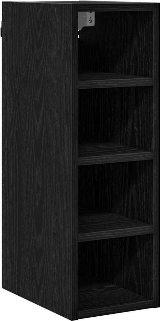 vidaXL Hängeschrank mit Regal Schwarz Eichen-Optik 20 x 29,5 x 60 cm