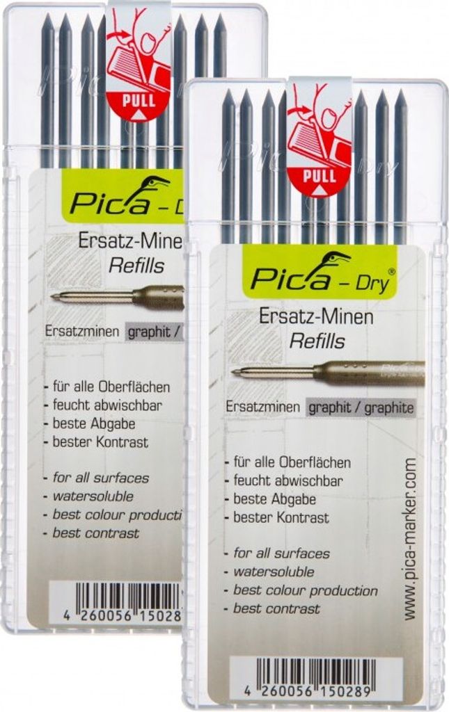 PICA-Marker Pica-Dry Ersatzminen graphit 20 Minen 4030 Tieflochmarker Baumarker