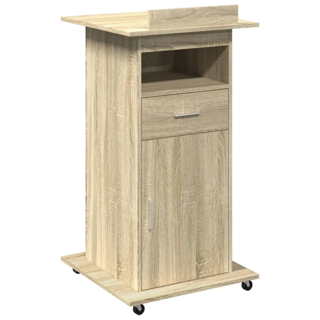 Podio SYFAX Sonoma 107 cm: Leggio Mobile per Conferenze e Matrimoni